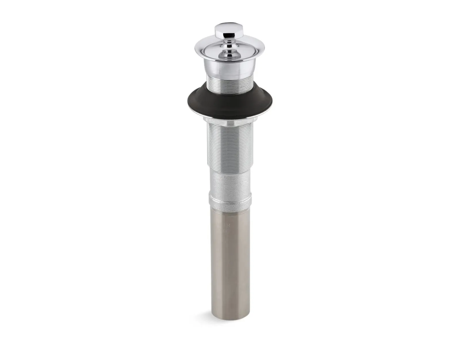 Bathroom sink drain with non-removable metal stopper and without overflow^Kohler Hot