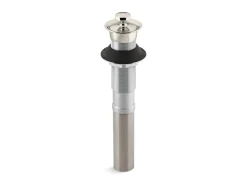 Bathroom sink drain with non-removable metal stopper and without overflow^Kohler Hot