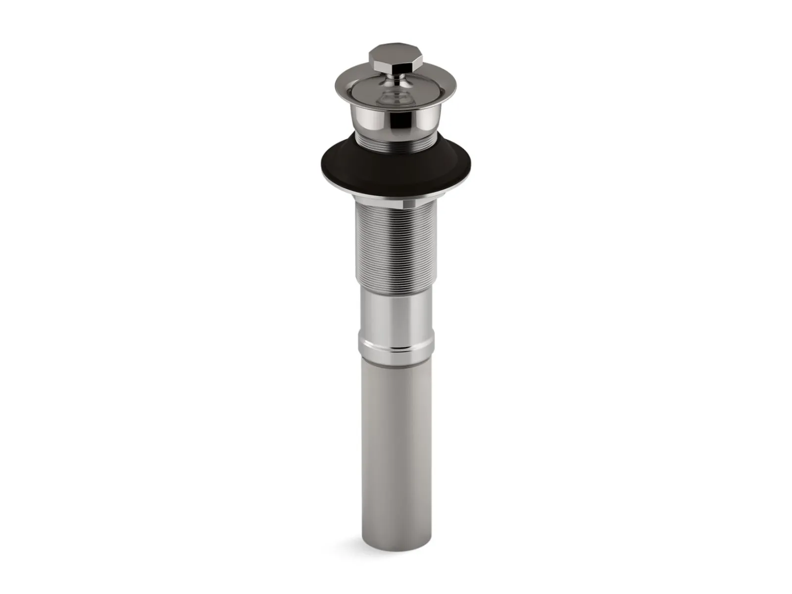 Bathroom sink drain with non-removable metal stopper and without overflow^Kohler Hot