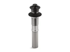 Bathroom sink drain with non-removable metal stopper and without overflow^Kohler Hot