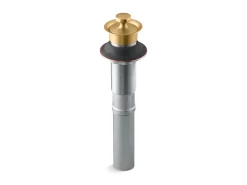 Bathroom sink drain with non-removable metal stopper and without overflow^Kohler Hot