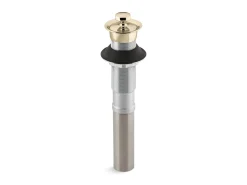 Bathroom sink drain with non-removable metal stopper and without overflow^Kohler Hot