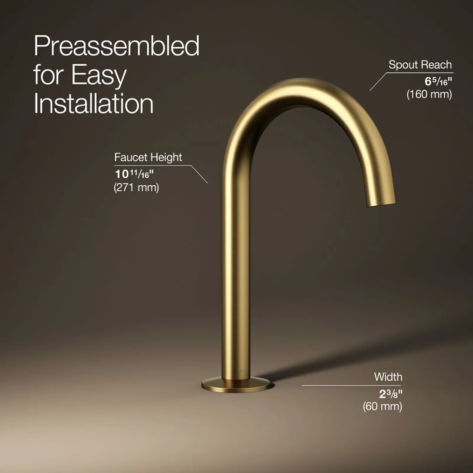 Bathroom sink faucet spout with Tube design, 1.2 gpm^Kohler Discount