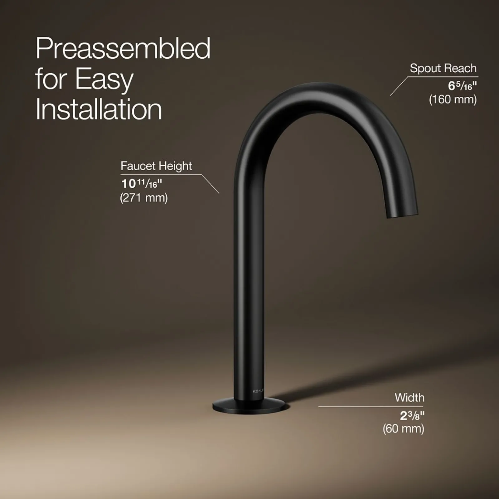 Bathroom sink faucet spout with Tube design, 1.2 gpm^Kohler Discount