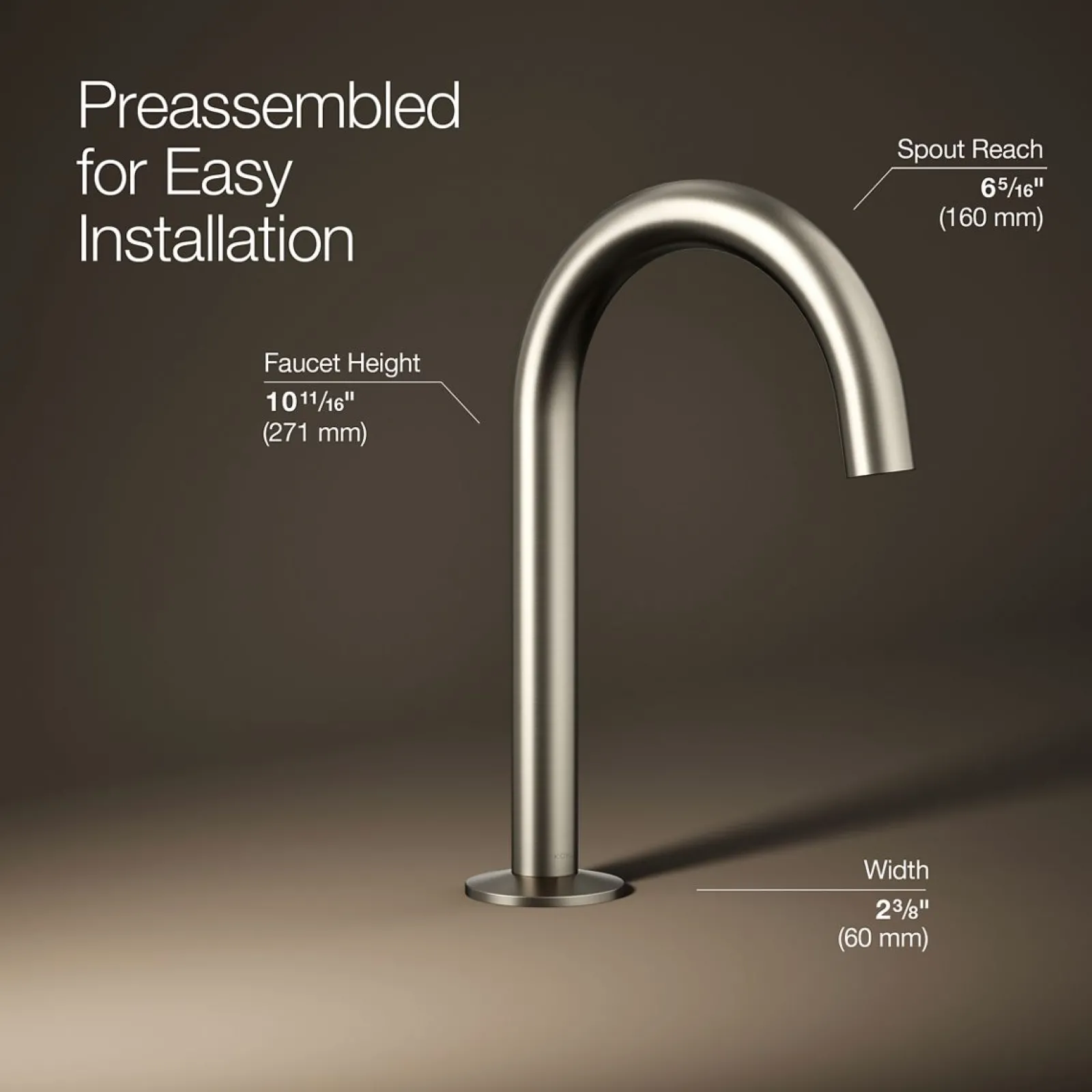 Bathroom sink faucet spout with Tube design, 1.2 gpm^Kohler Discount