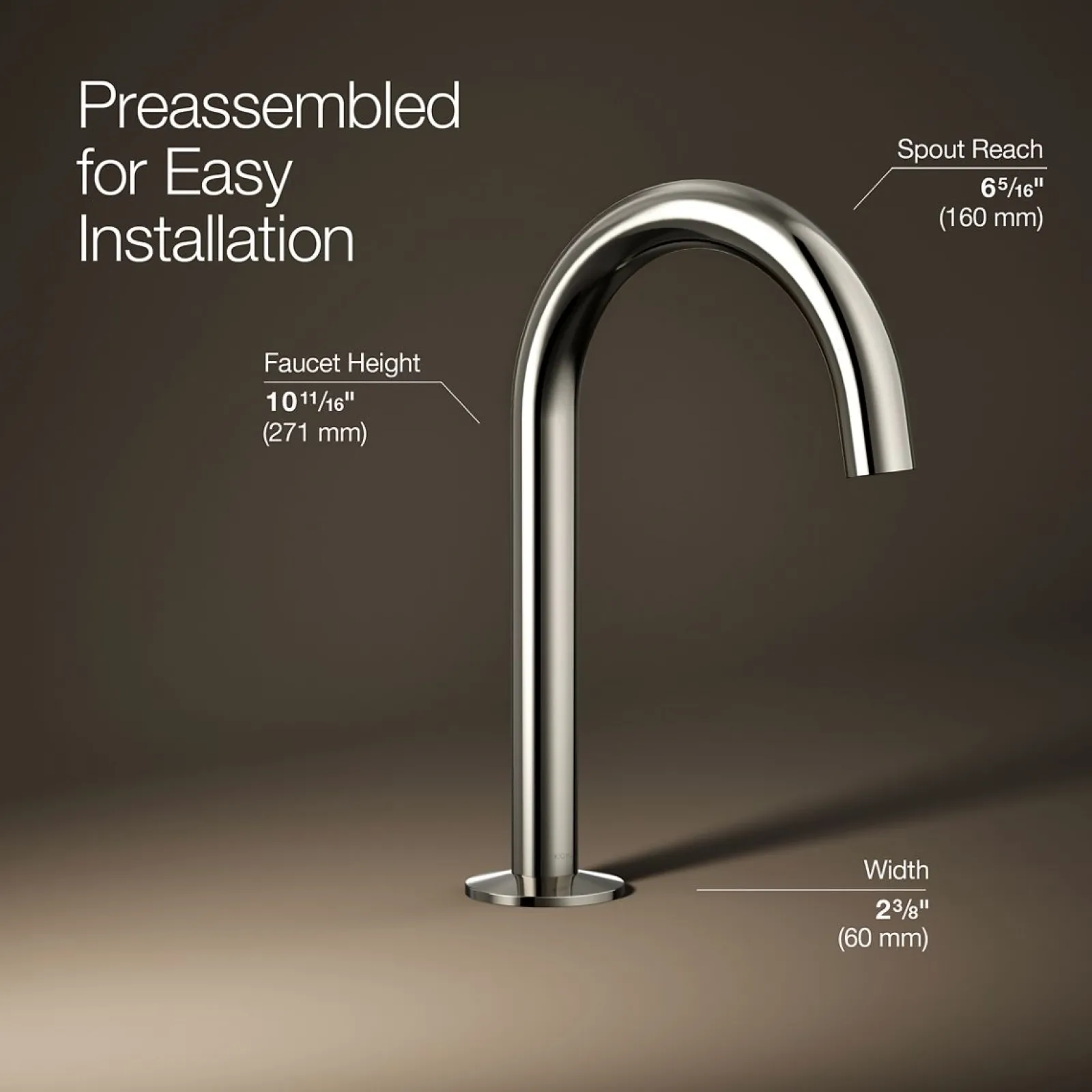 Bathroom sink faucet spout with Tube design, 1.2 gpm^Kohler Discount