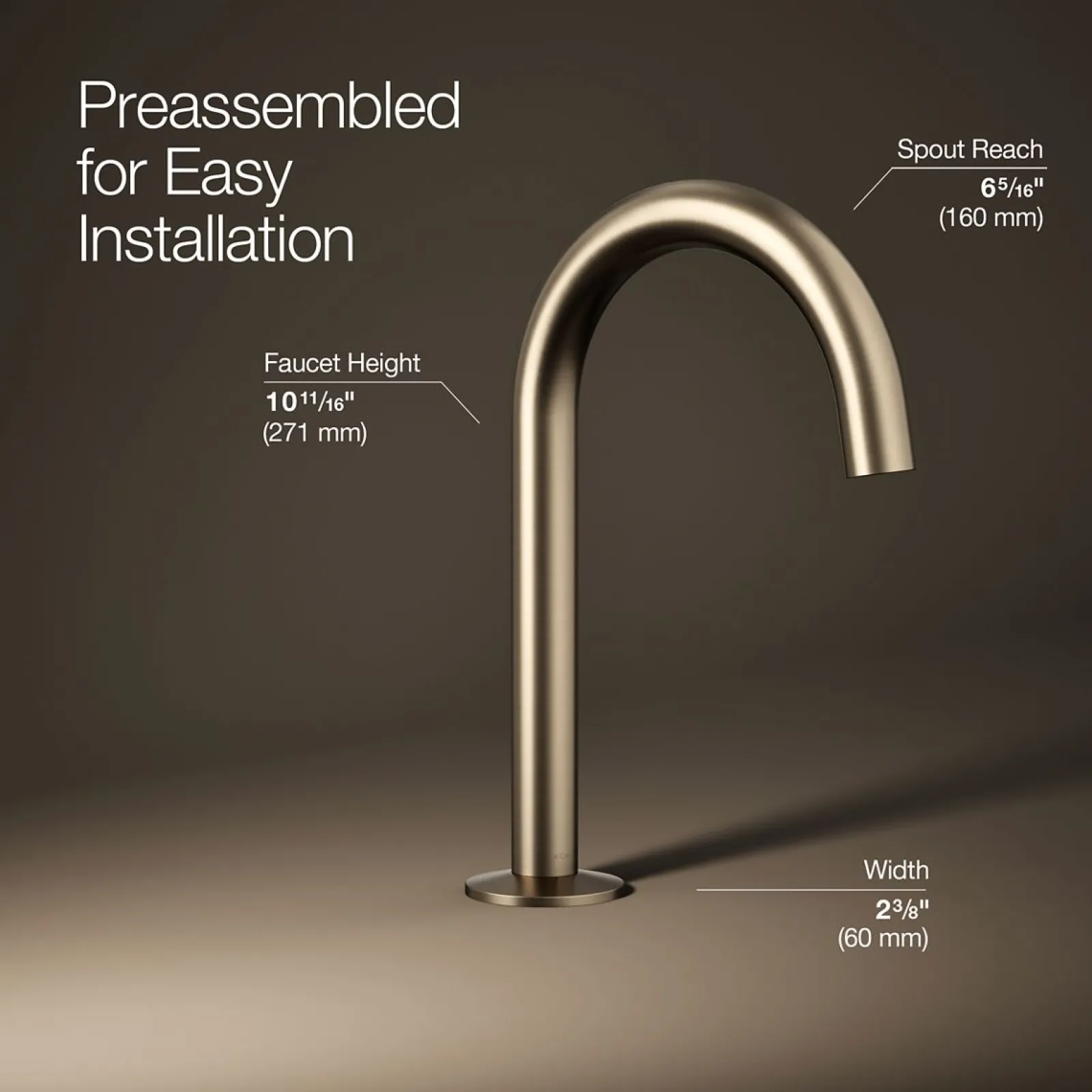 Bathroom sink faucet spout with Tube design, 1.2 gpm^Kohler Discount