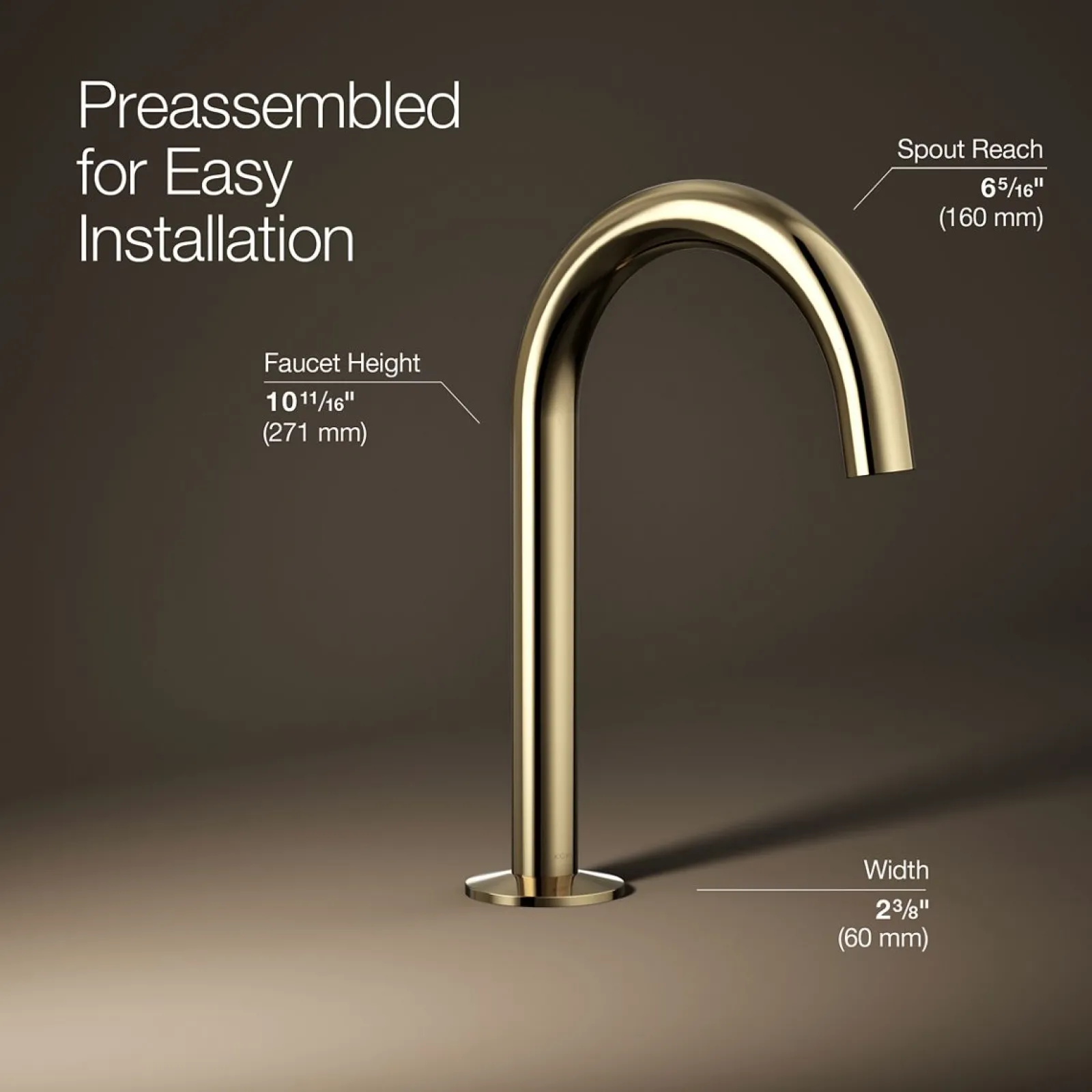Bathroom sink faucet spout with Tube design, 1.2 gpm^Kohler Discount