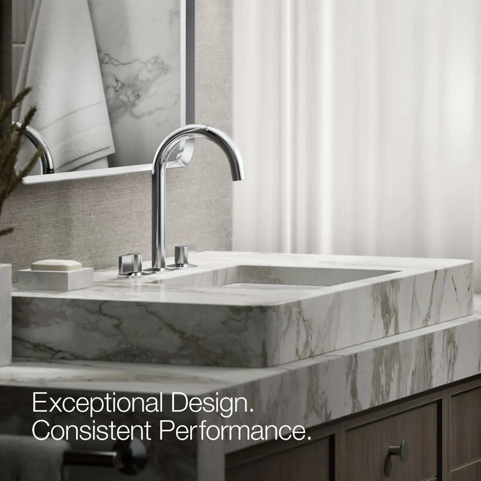 Bathroom sink faucet spout with Tube design, 1.2 gpm^Kohler Discount
