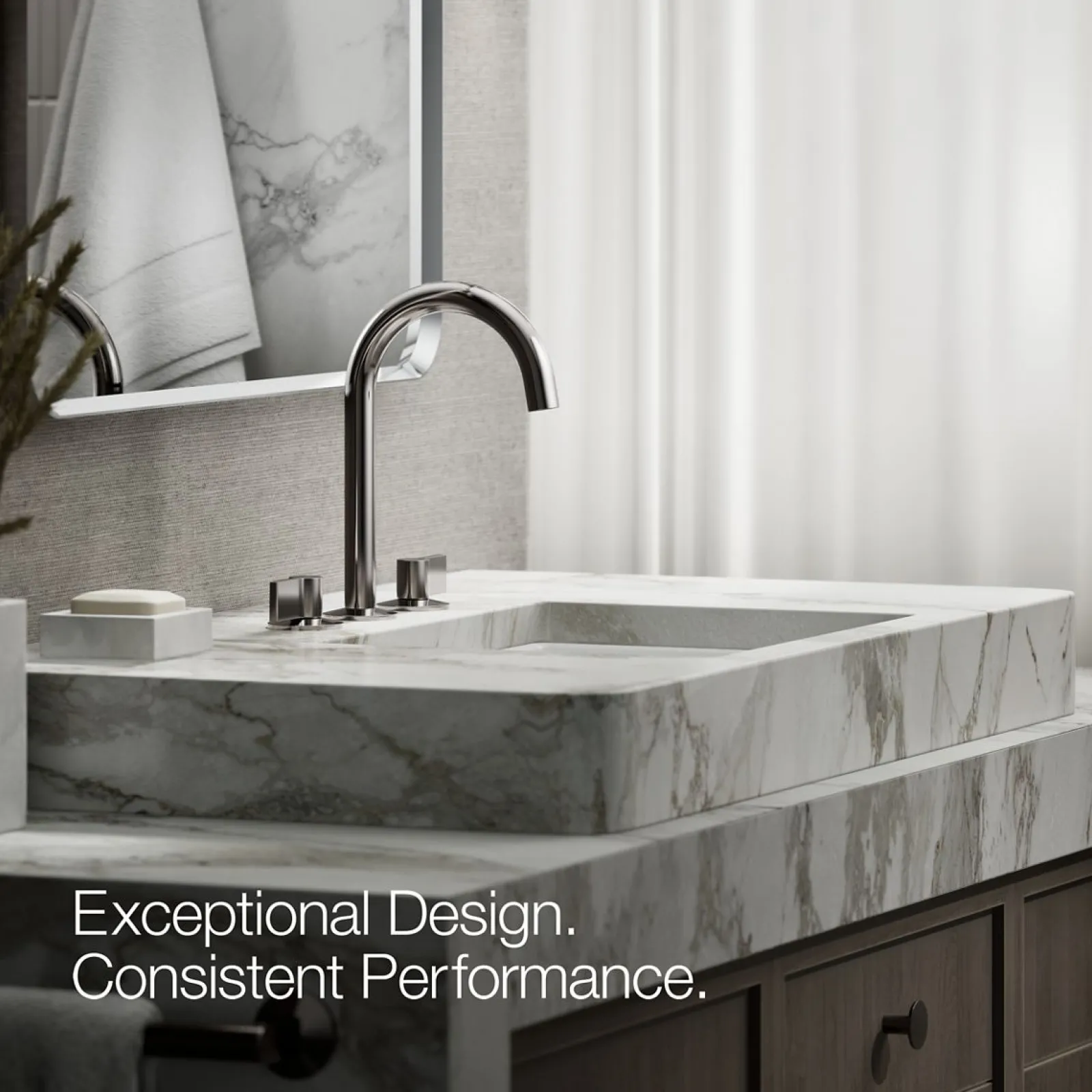 Bathroom sink faucet spout with Tube design, 1.2 gpm^Kohler Discount