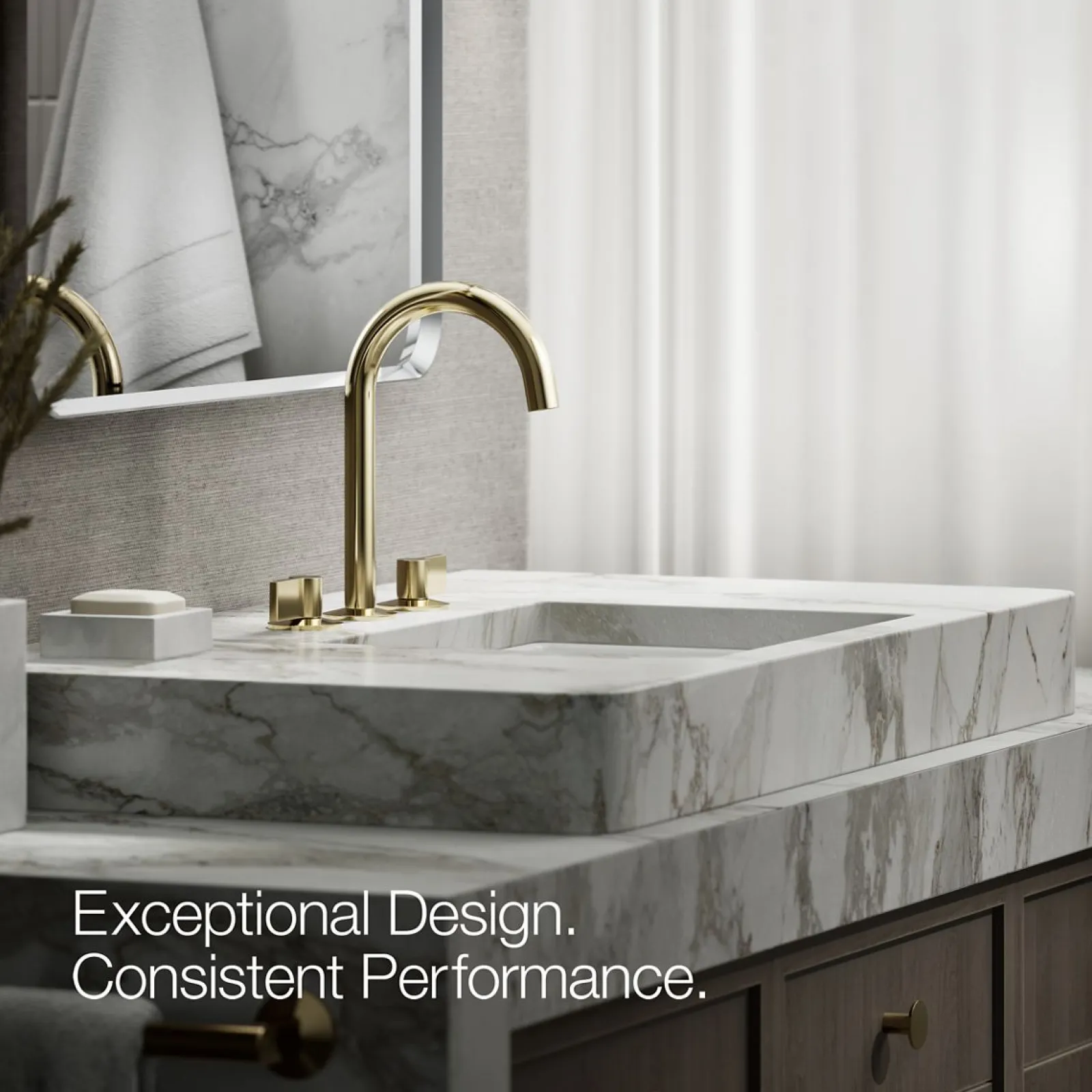 Bathroom sink faucet spout with Tube design, 1.2 gpm^Kohler Discount