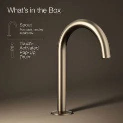 Bathroom sink faucet spout with Tube design, 1.2 gpm^Kohler Discount