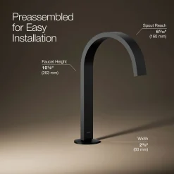 Bathroom sink faucet spout with Ribbon design, 1.2 gpm^Kohler