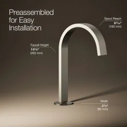 Bathroom sink faucet spout with Ribbon design, 1.2 gpm^Kohler
