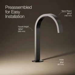 Bathroom sink faucet spout with Ribbon design, 1.2 gpm^Kohler