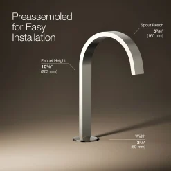 Bathroom sink faucet spout with Ribbon design, 1.2 gpm^Kohler