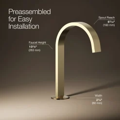 Bathroom sink faucet spout with Ribbon design, 1.2 gpm^Kohler