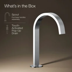 Bathroom sink faucet spout with Ribbon design, 1.2 gpm^Kohler