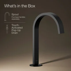 Bathroom sink faucet spout with Ribbon design, 1.2 gpm^Kohler