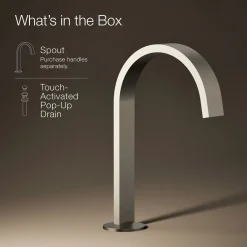 Bathroom sink faucet spout with Ribbon design, 1.2 gpm^Kohler