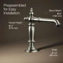Bathroom sink faucet spout with Column design, 1.2 gpm^Kohler New