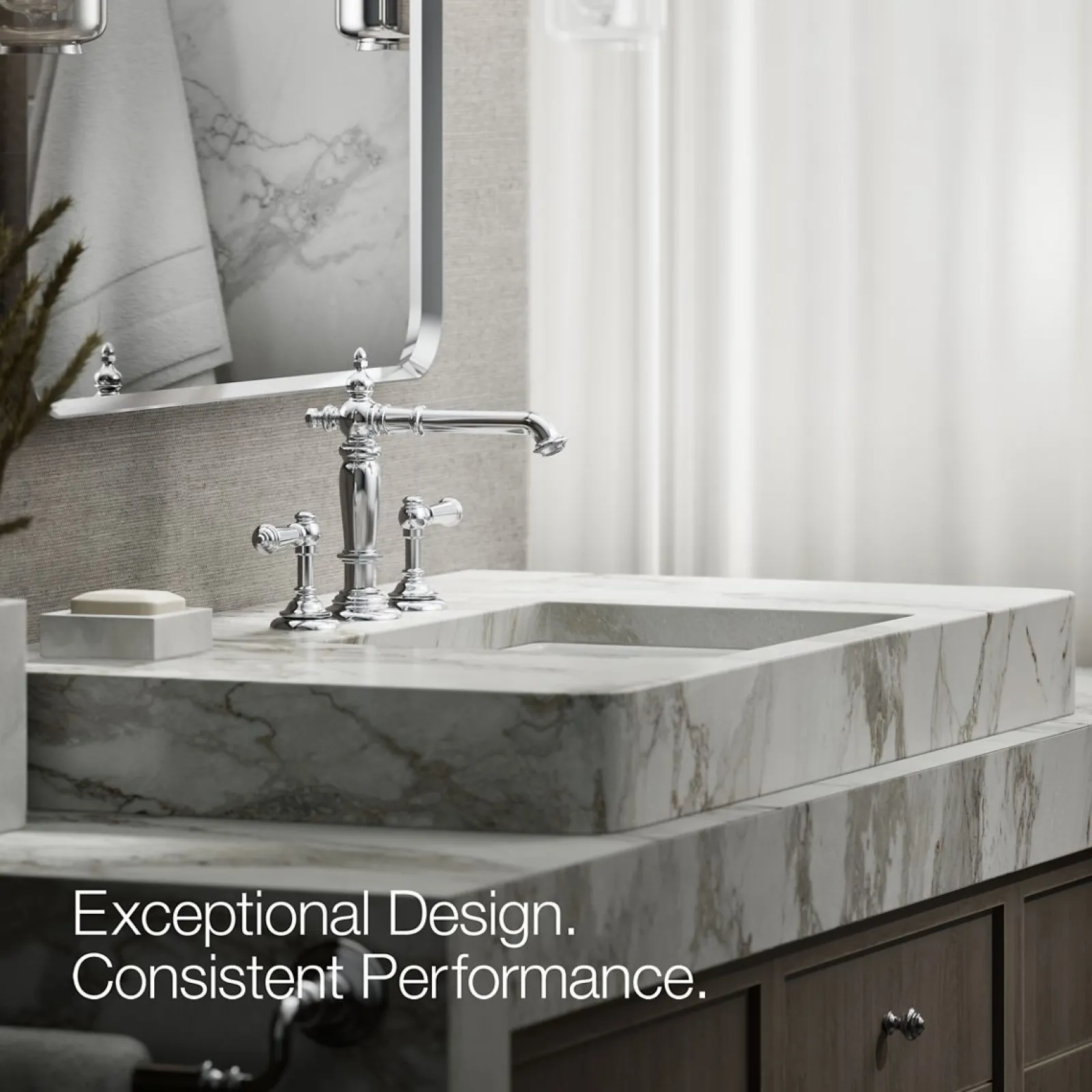Bathroom sink faucet spout with Column design, 1.2 gpm^Kohler New
