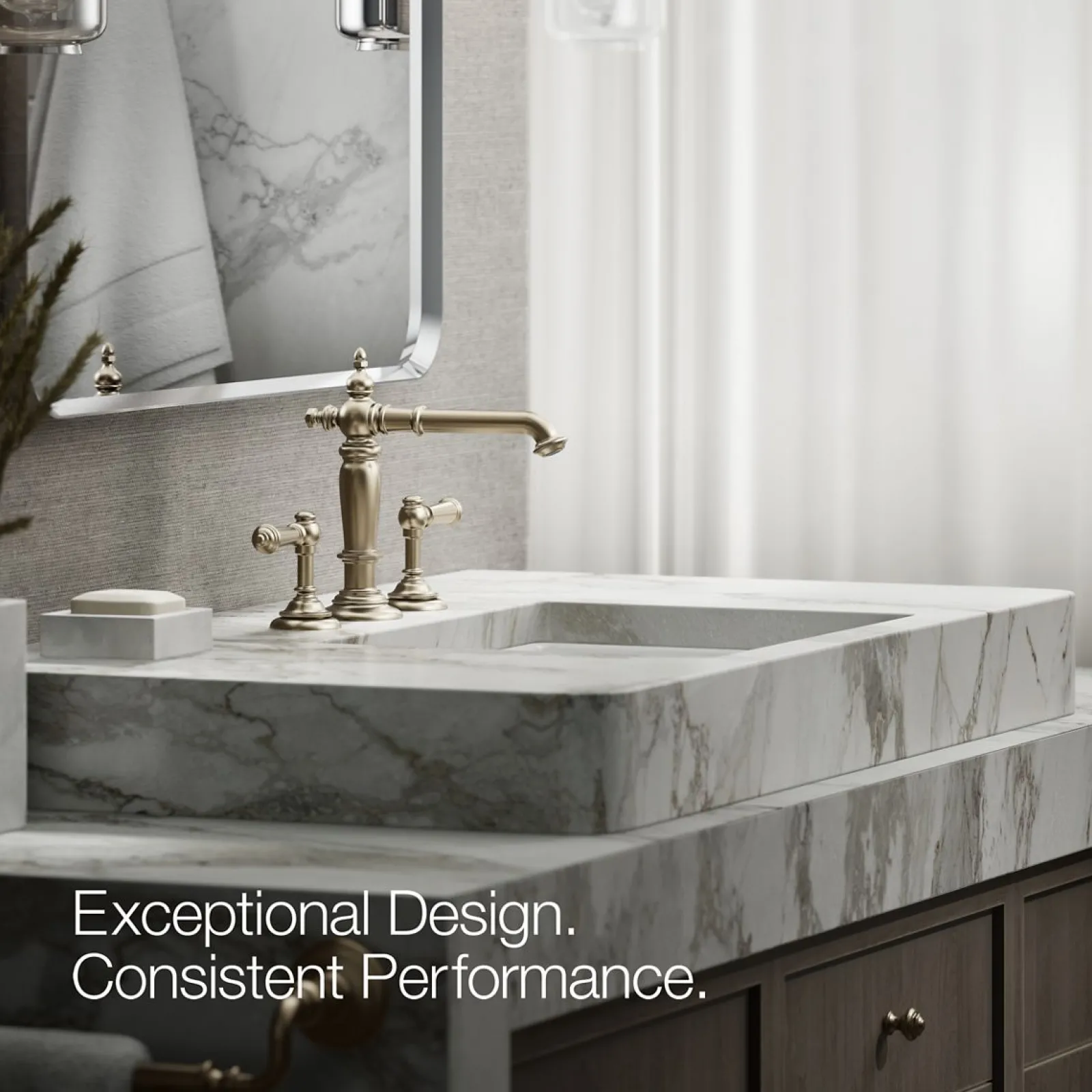 Bathroom sink faucet spout with Column design, 1.2 gpm^Kohler New