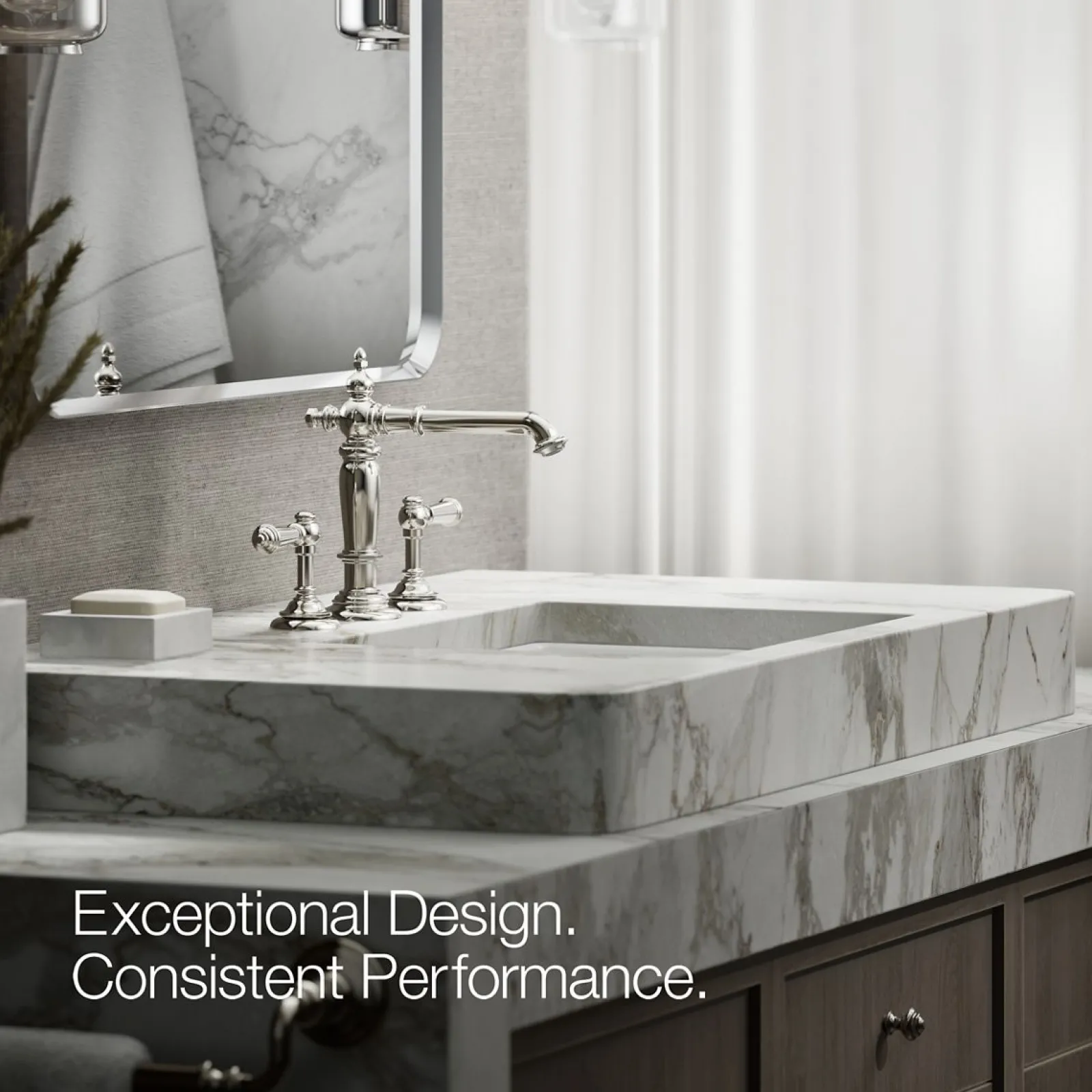 Bathroom sink faucet spout with Column design, 1.2 gpm^Kohler New