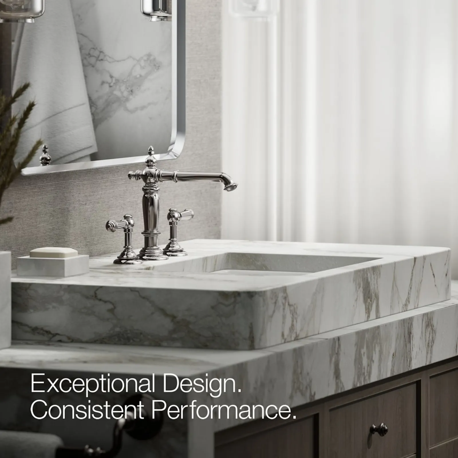 Bathroom sink faucet spout with Column design, 1.2 gpm^Kohler New