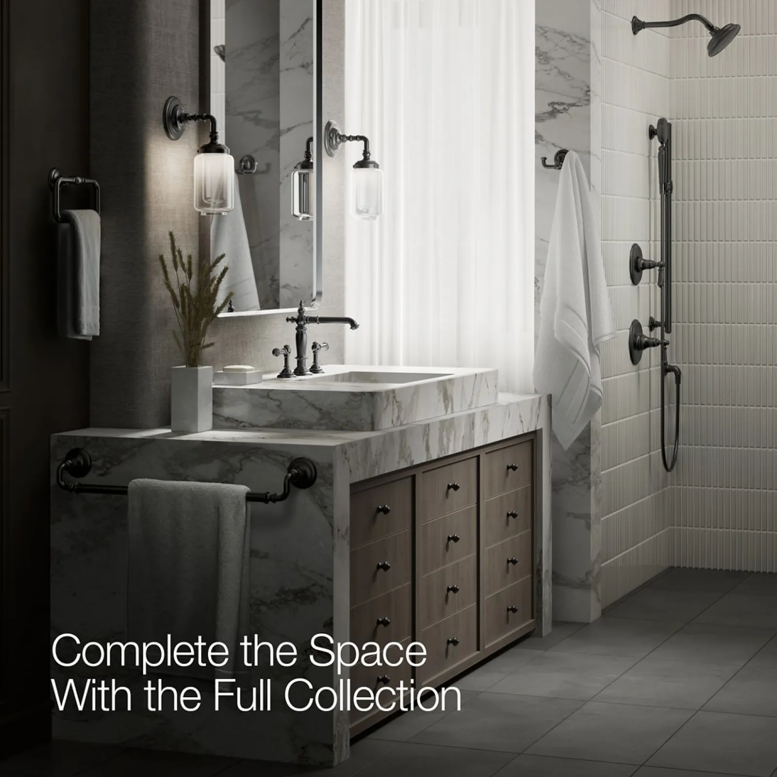 Bathroom sink faucet spout with Column design, 1.2 gpm^Kohler New