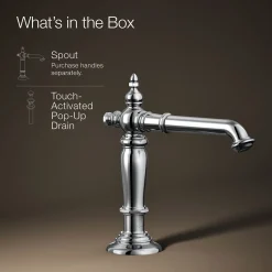 Bathroom sink faucet spout with Column design, 1.2 gpm^Kohler New