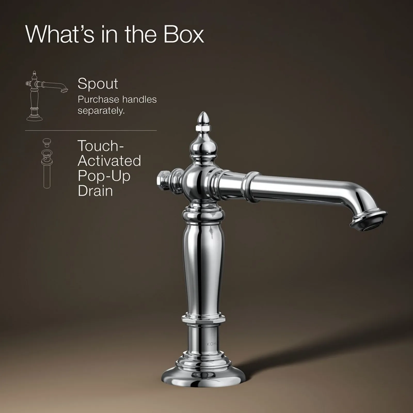 Bathroom sink faucet spout with Column design, 1.2 gpm^Kohler New