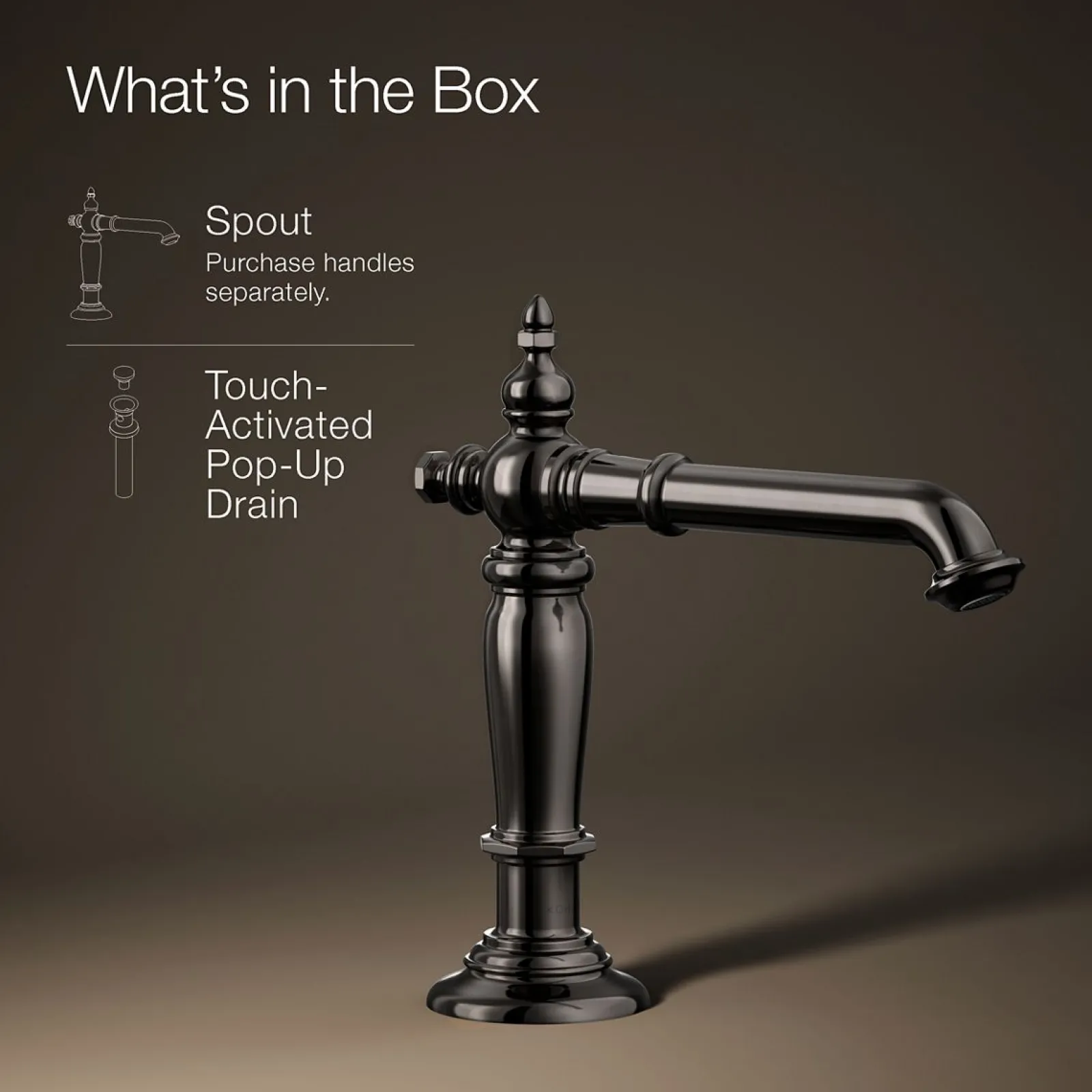 Bathroom sink faucet spout with Column design, 1.2 gpm^Kohler New