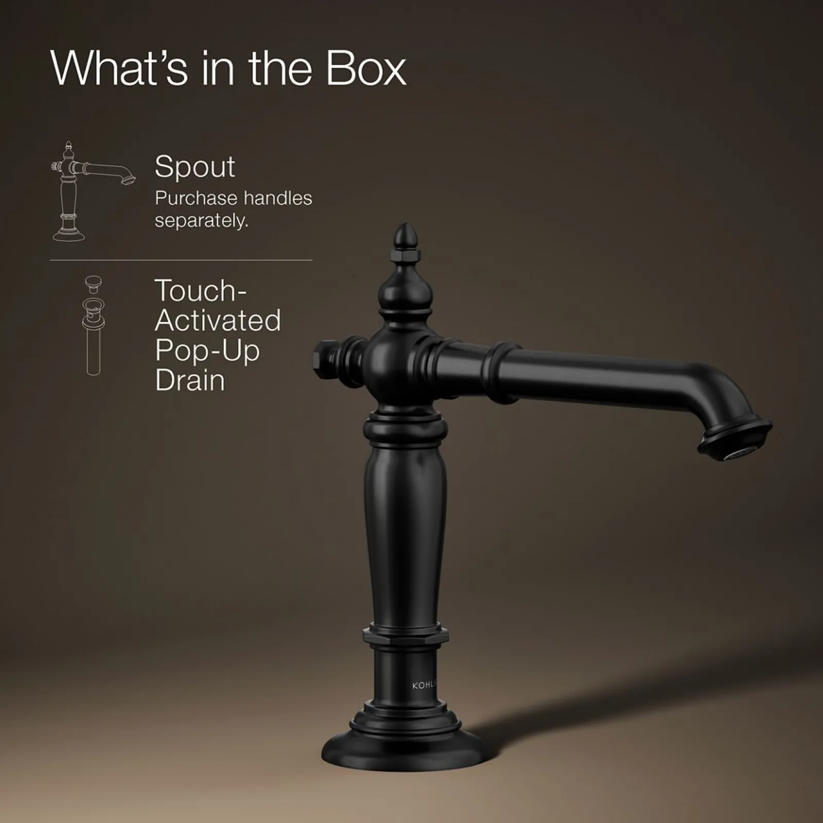 Bathroom sink faucet spout with Column design, 1.2 gpm^Kohler New