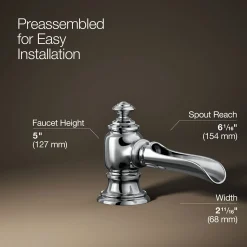 Bathroom sink faucet spout with Flume design, 1.2 gpm^Kohler Best