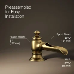 Bathroom sink faucet spout with Flume design, 1.2 gpm^Kohler Best