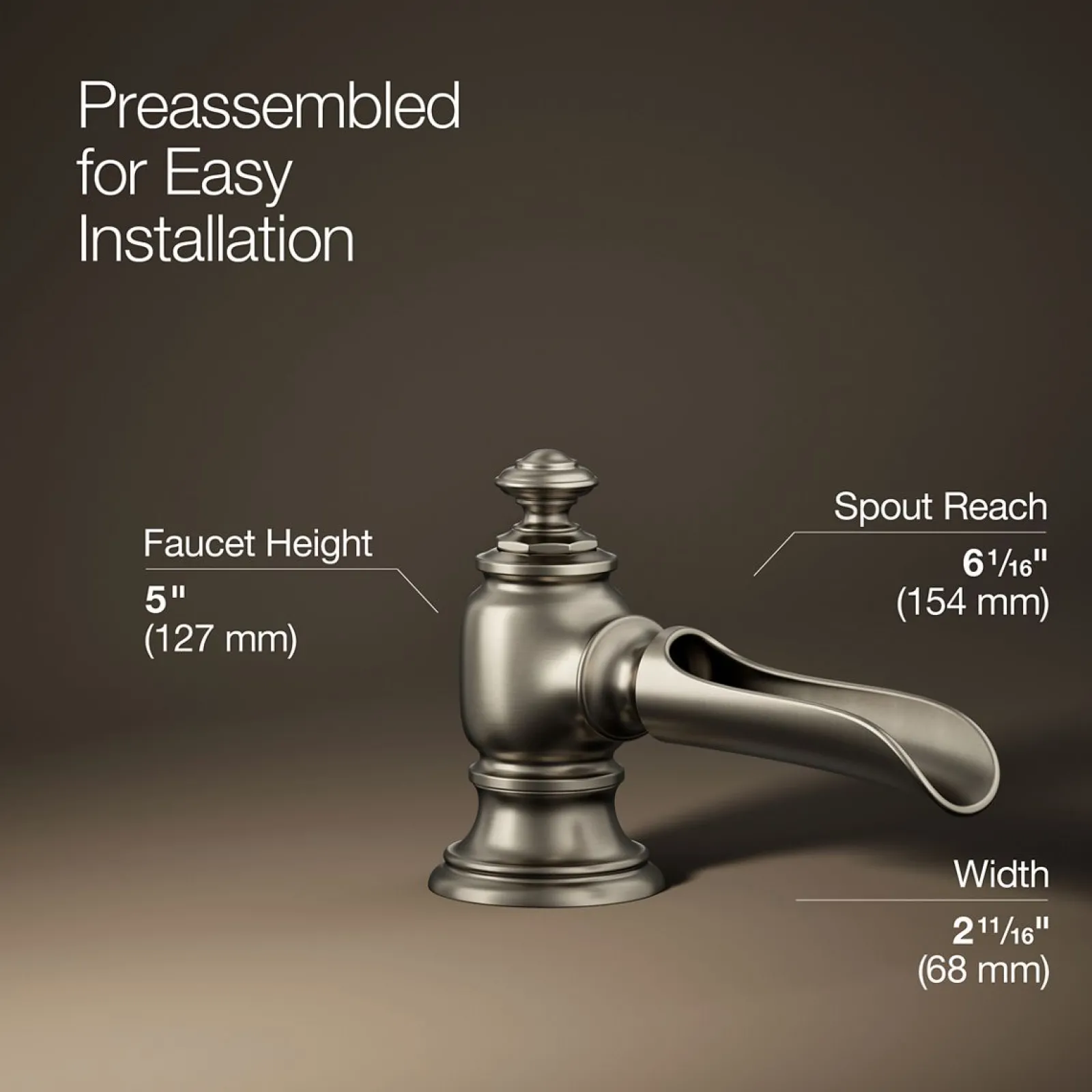 Bathroom sink faucet spout with Flume design, 1.2 gpm^Kohler Best