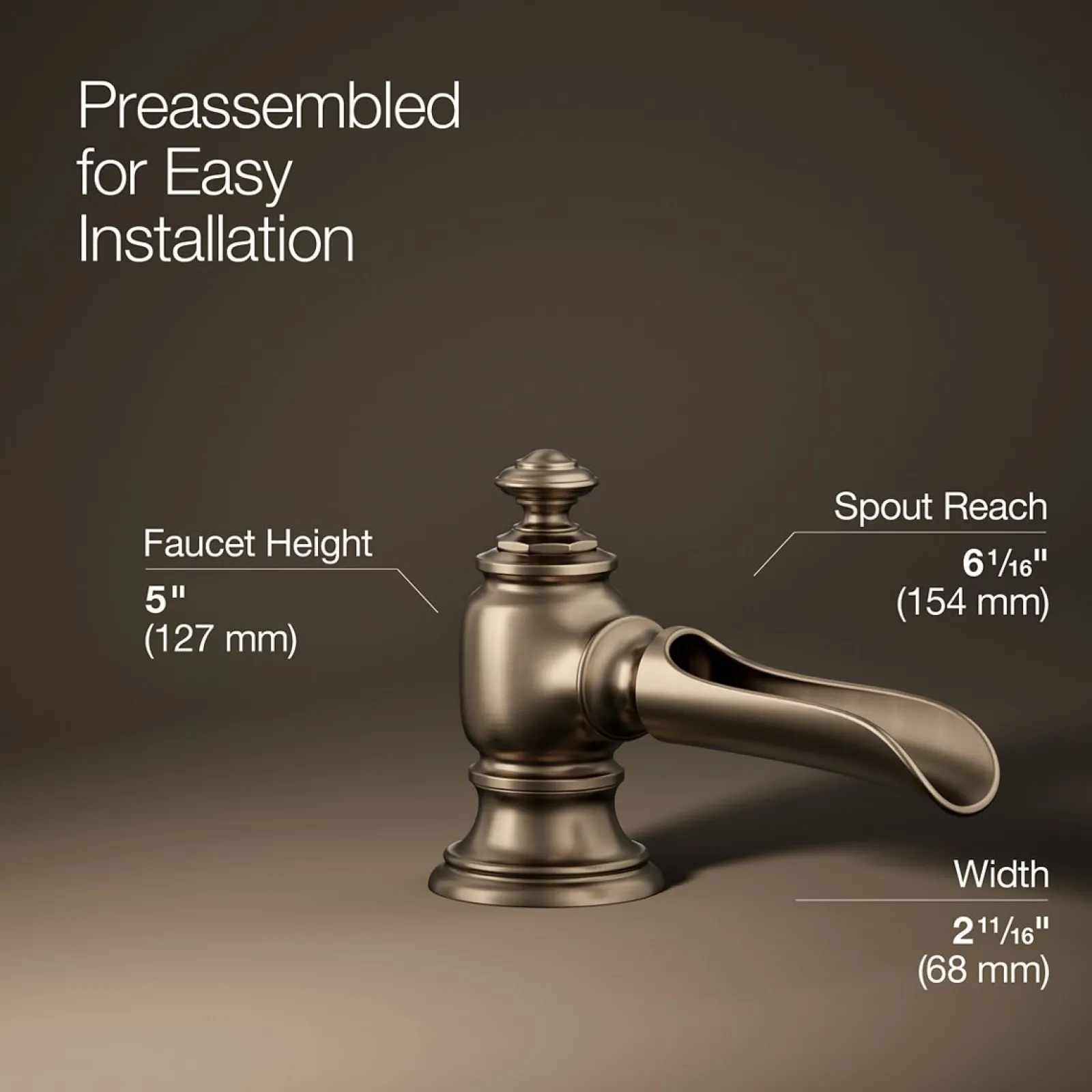 Bathroom sink faucet spout with Flume design, 1.2 gpm^Kohler Best
