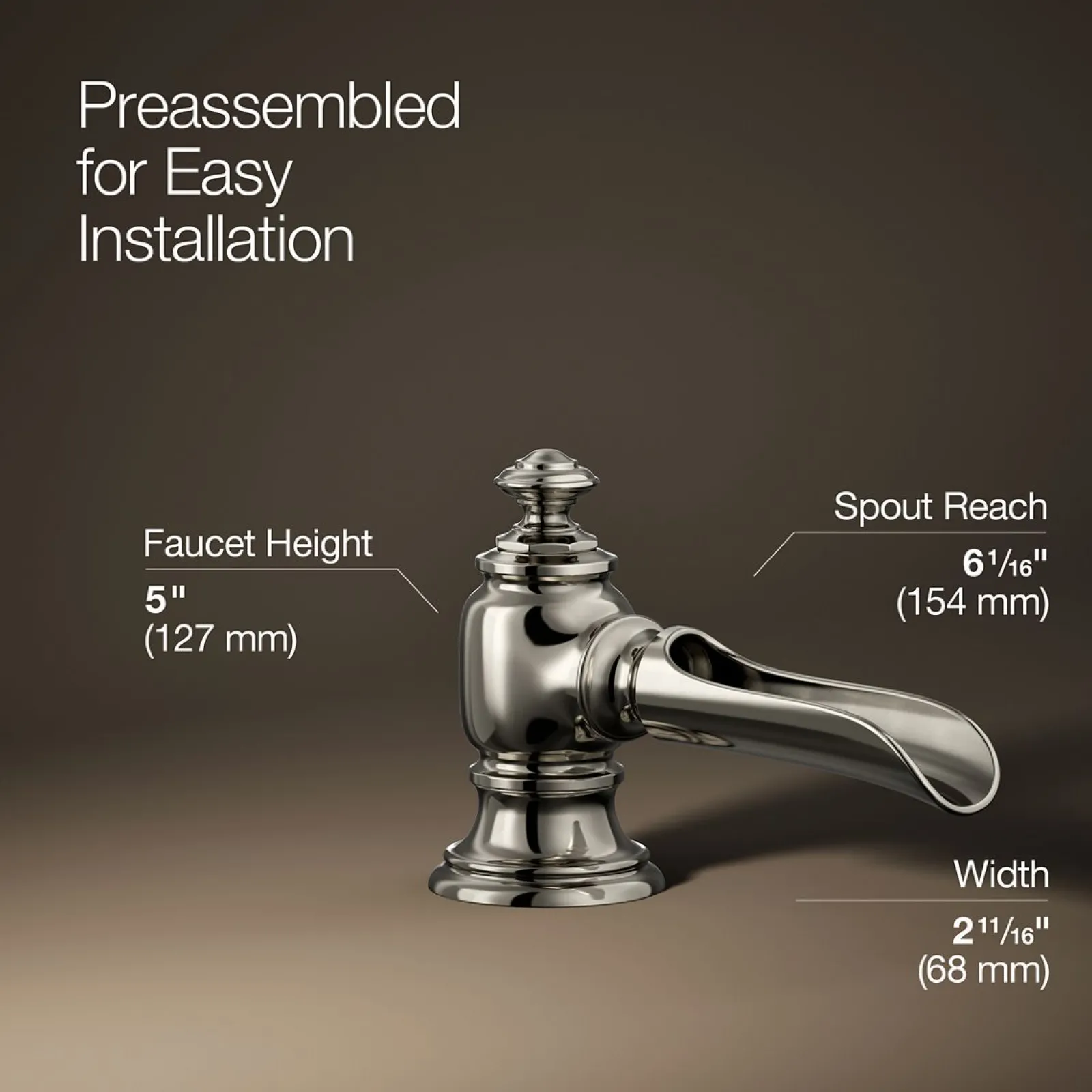Bathroom sink faucet spout with Flume design, 1.2 gpm^Kohler Best
