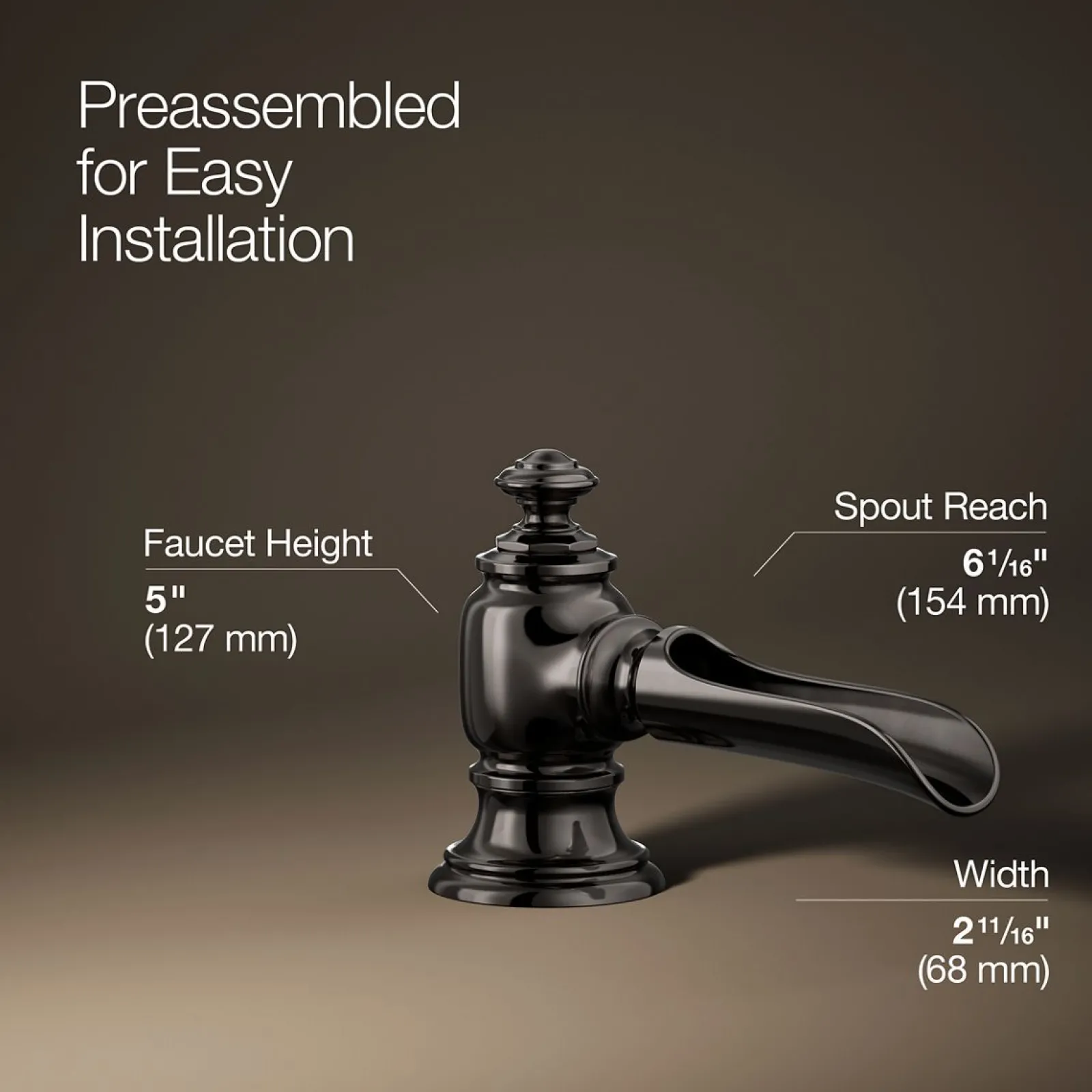 Bathroom sink faucet spout with Flume design, 1.2 gpm^Kohler Best
