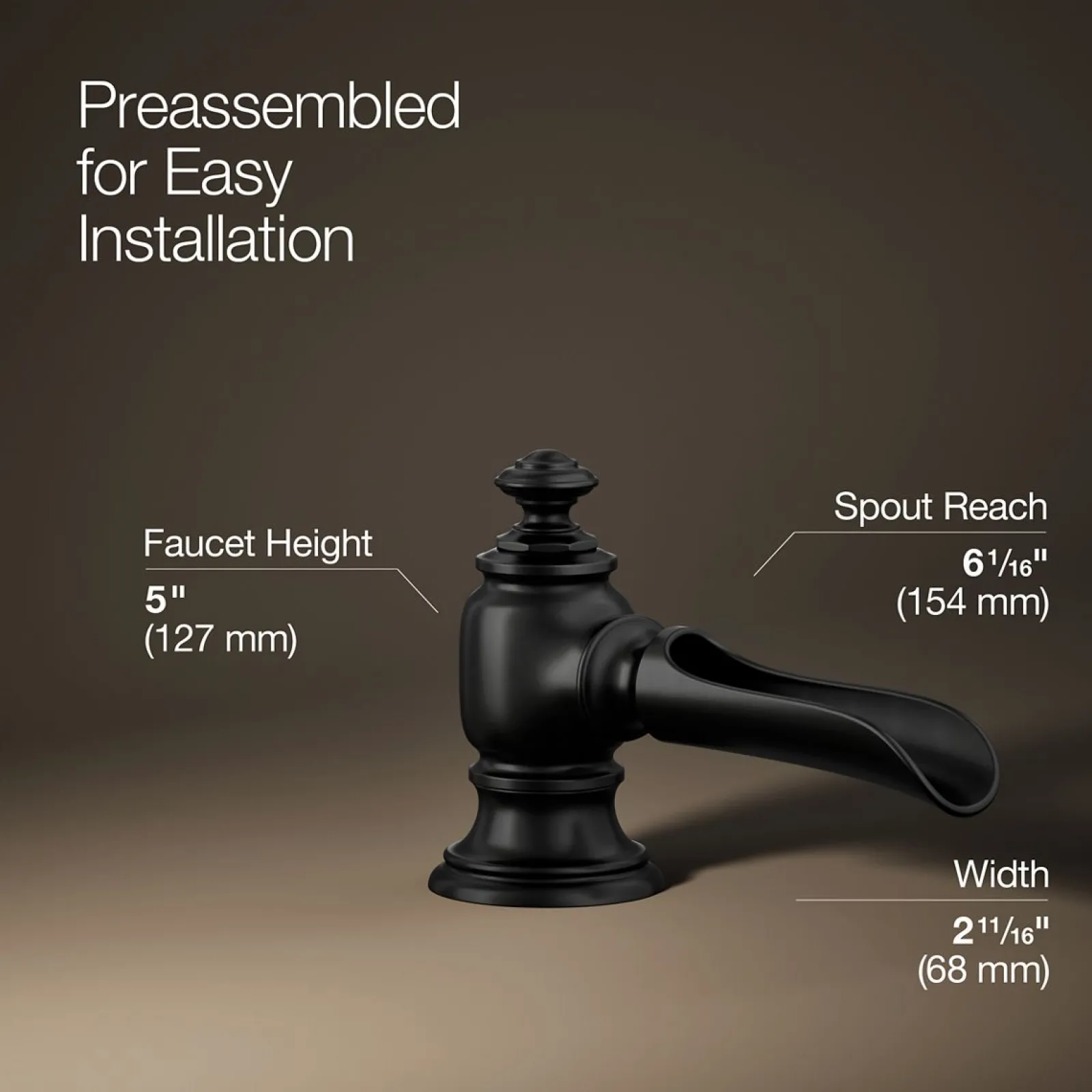 Bathroom sink faucet spout with Flume design, 1.2 gpm^Kohler Best