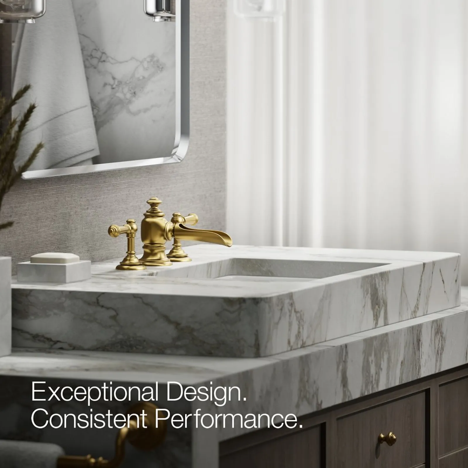 Bathroom sink faucet spout with Flume design, 1.2 gpm^Kohler Best