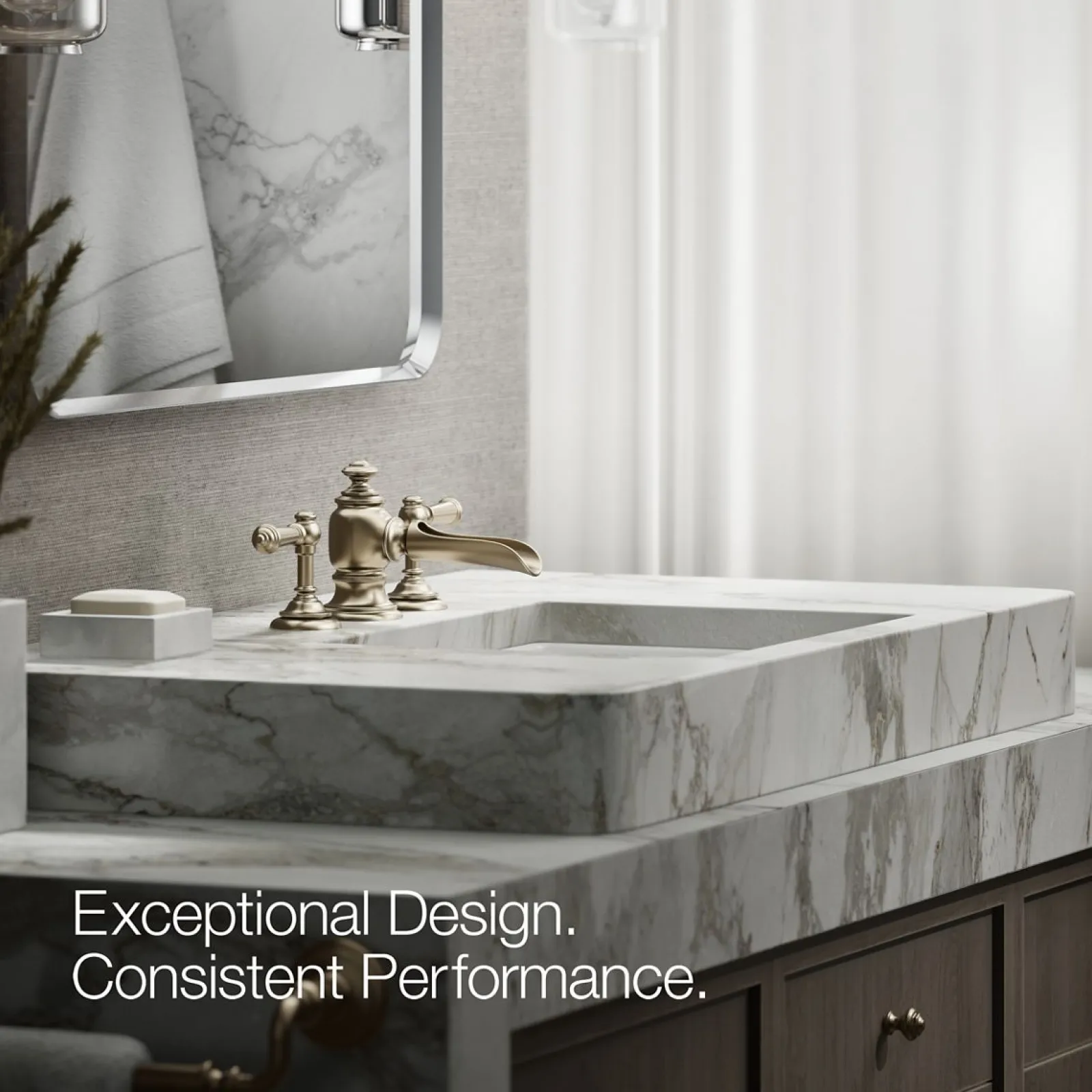 Bathroom sink faucet spout with Flume design, 1.2 gpm^Kohler Best