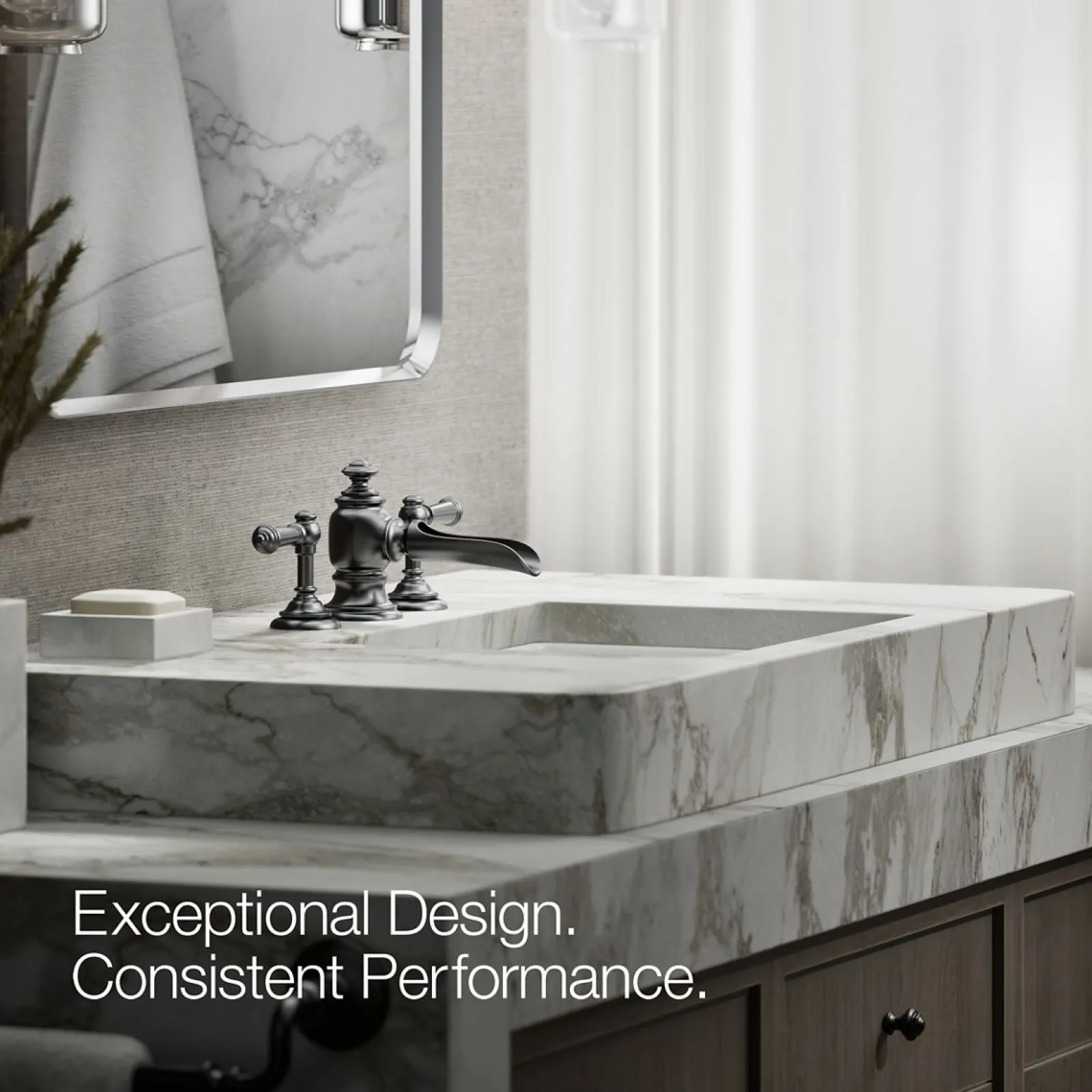 Bathroom sink faucet spout with Flume design, 1.2 gpm^Kohler Best