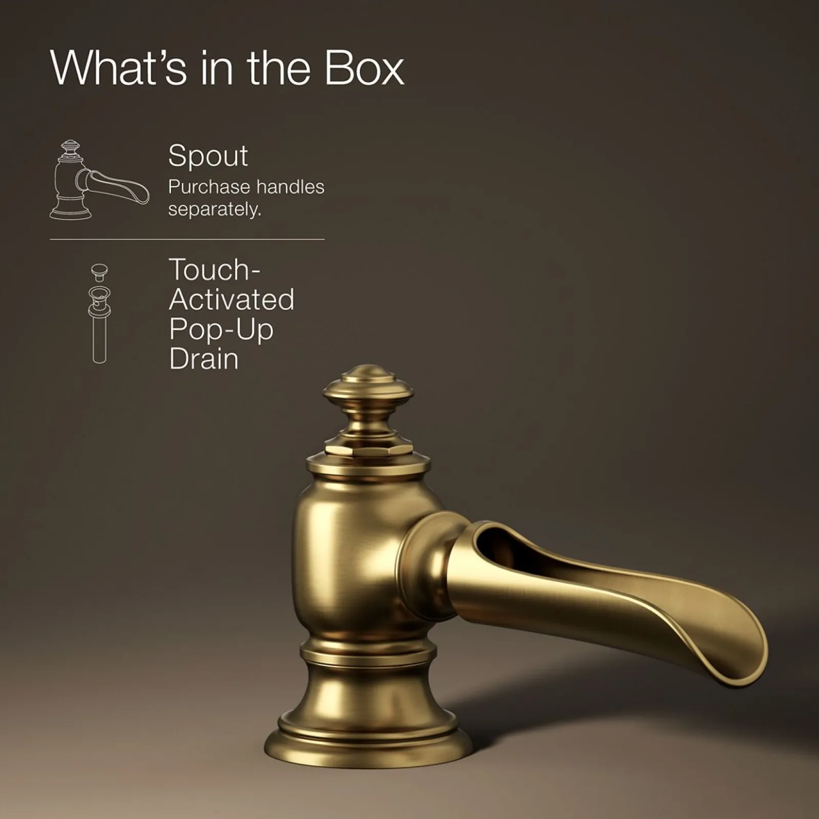 Bathroom sink faucet spout with Flume design, 1.2 gpm^Kohler Best