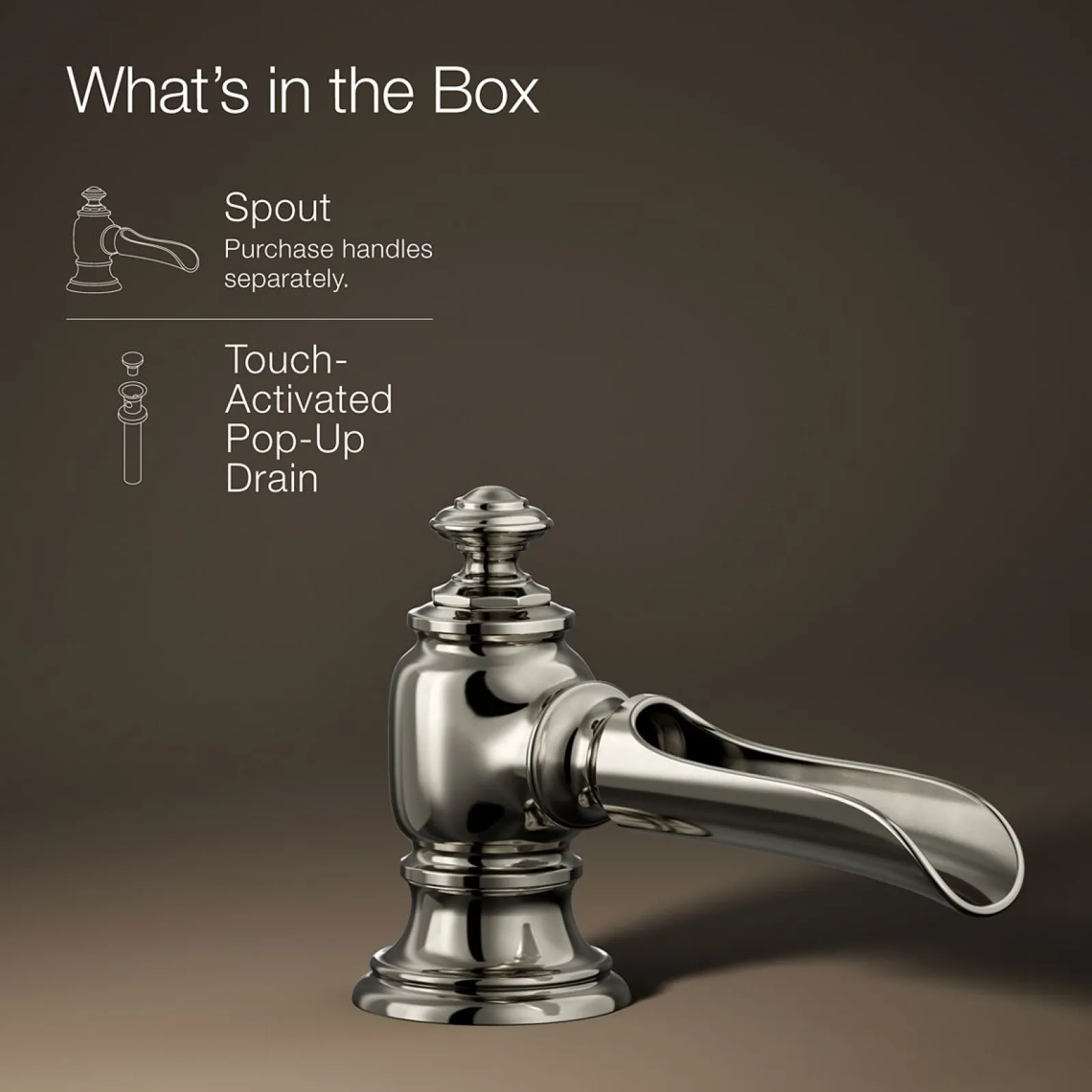 Bathroom sink faucet spout with Flume design, 1.2 gpm^Kohler Best