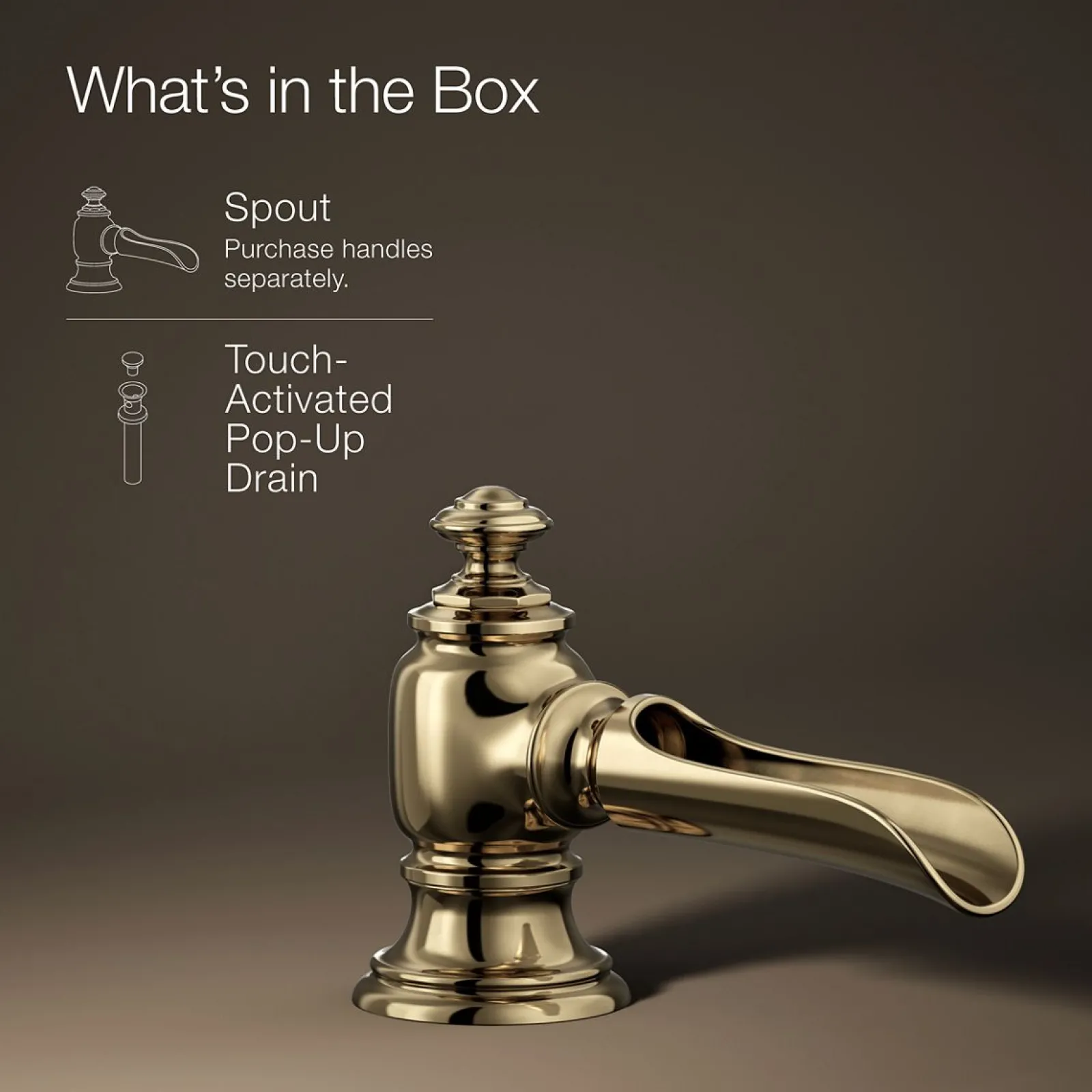 Bathroom sink faucet spout with Flume design, 1.2 gpm^Kohler Best