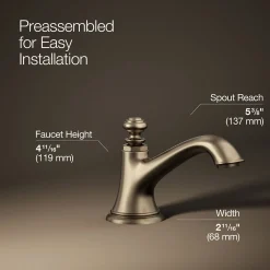 Bathroom sink faucet spout with Bell design, 1.2 gpm^Kohler New
