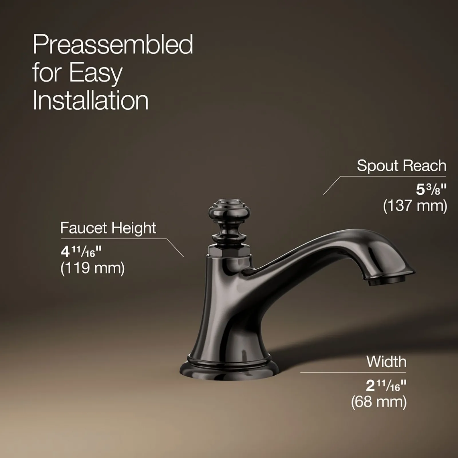 Bathroom sink faucet spout with Bell design, 1.2 gpm^Kohler New