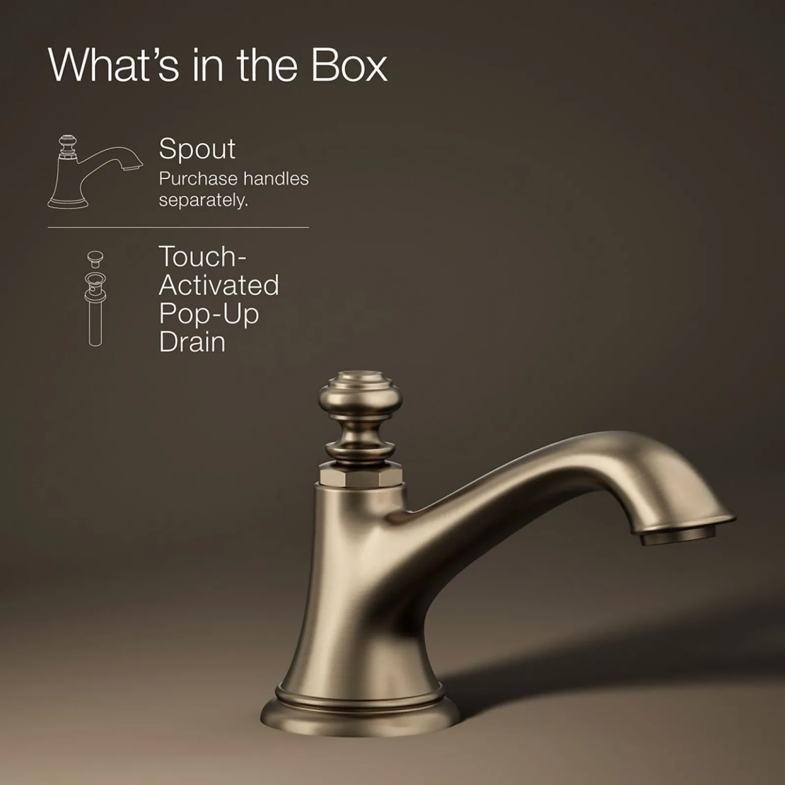 Bathroom sink faucet spout with Bell design, 1.2 gpm^Kohler New